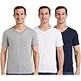 Amazon Brand - Symbol Men's Solid Cotton T Shirt | Plain | V Neck | Half Sleeve-Regular Fit | Combo Pack of 3 (Available in Plus Size)