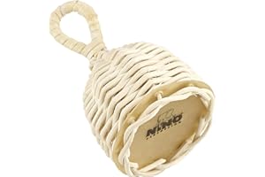 Nino Percussion Caxixi Shaker Instrument - Strumento Musicale per bambini dai 3 anni - Rattan e Pelle, Natural (NINO501)