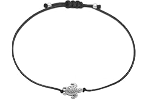 Selfmade Jewelry Armband Damen Schildkröte Handgemachtes Makramee-Armbändchen Größenverstellbar Inkl. Geschenk-Verpackung