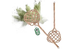 ‎BIGDEAN BigDean 2 Stück Teppichklopfer handgefertigt aus Rattan – stabil & robust