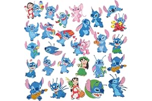 simyron Diamond Painting Kits - DIY 5D Diamond Painting Kits 27 Pieces Cartoon Characters Diamond Painting Sticker for Kids Handmade Art Crafts