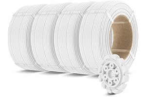 SUNLU 500 G PLA+2.0 Refill Filament Pakiet, bezszpulowy Wytrzymalszy PLA Plus Filament, 0,5 kg/rolka, 4 x Biały​