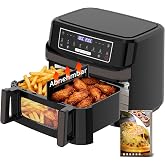 Air Fryer 12 Litres | XXL Flexible Air Fryer 1 Zone or 2 Zone Adjustment, 2600W Double Resistance Independent Control with Wi
