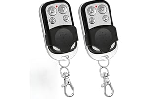MDLSDE 2 Pcs 433.92 MHz Universal Garage Door Remote Control, Gate Remote Control Wireless Gate Opener Cloning Key Fob Electric Gate Fob with 4 Buttons for Car Garage Doors Roller Shutters
