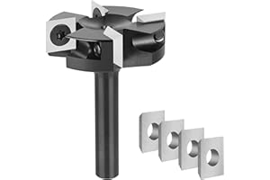 SpeTool Fraise à plan, tige 40 mm, diamètre 40 mm, 4 lames carbure, 4 flûtes, fraise CNC bois