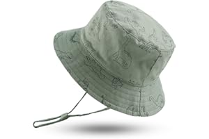 XIAOHAWANG Cappello da Sole Bambino Neonato Dinosauro Secchio Cappelli Estate Bambino Ragazzi Beach Caps