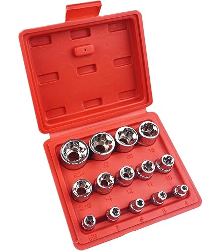 Set De 18 Douilles Torx étoile Bahco 1/2 Pouce – Longues Et Courtes, Pour Auto Et Atelier