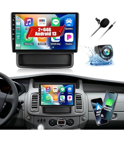 Autoradio Android 15 10.1" Pour Renault Trafic/Opel Vivaro/Nissan Primastar - 4G+64G, CarPlay/Android Auto Sans Fil
