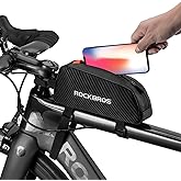 ROCK BROS Top Tube Bike Bag Bicycle Front Frame Bag Top...