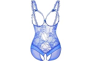 SKTIISN Sexy Dessous Set Outfit Corsage Nachtwäsche Sleepwear Kleidung Party Negligee Babydoll Sexy Spitze Unterwäsche Teddy Bodysuit Tiefer sexy Dessous reizwäsche Outfit unterwäschedamen für