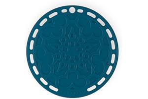 Le Creuset Dessous de Plat, Silicone, Résistant Jusqu'à 250°C, 20 cm, Deep Teal, 42401206420000