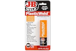 J-B Weld 8237 PlasticWeld Mastic époxy pour réparation de plastique – 56,7 g (lot de 2)