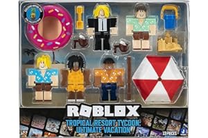 Roblox ROB0687 Cat Action Collection Tropical Resort Tycoon: Ultimate Vacation [Incluye artículo Virtual Exclusivo], Multipack-Style 1