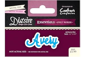 Crafter's Companion Diesire-Essentials Only Words-A very, Metal, A very, 6.3 x 9.7 x 0.1 cm