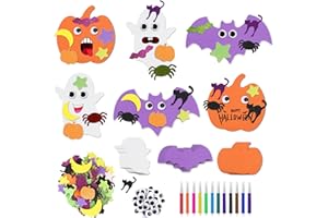 IWTBNOA Artesanías de Halloween para niños, manualidades de otoño para niños, juego de manualidades de calabaza DIY, juego de manualidades para niños para regalo festivo, otoño, Acción de Gracias,