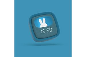 WONDEE - Mob [ 2en1] Reloj Despertador Infantil Niñas y Niños + Luz Nocturna Quitamiedos con Conejo Silicona Luminoso - Lámpara Despertador Regalo Infantil para Niños y Niñas 5,6,7,8,9,10,11,12 años