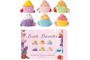 VIKKENT Badebomben Geschenkset 6 Stück,Bio natürliche ätherische Öle,entspannen und befeuchten trockene haut, Weihnachtsgeschenke Adventskalender Füllung für Mädchen,Frauen,Kinder,Valentinstag,Geburtstags