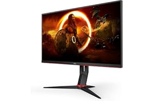 AOC Gaming 27G2SP - Moniteur FHD 27", 165 Hz, 1 ms, FreeSync Premium (1920 x 1080, HDMI, DisplayPort) Noir/Rouge