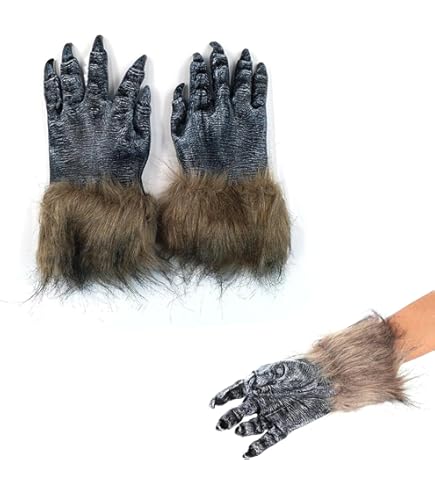 Adulti Peloso Lupo Mannaro Monster Mani Artigli Zampe - Foto 7