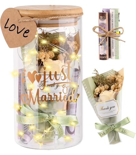 Edition Seidel Biglietto d'auguri di matrimonio premium con busta. Biglietto di auguri di matrimonio Biglietto di auguri di matrimonio Just Married Giorno delle nozze Sposa e sposo Spumante H489 SW024