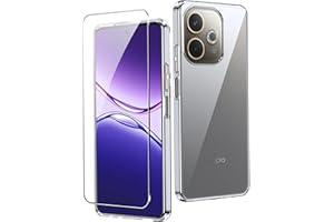 CAUHENYEE Funda para OPPO A5 Pro 5G Carcasa, con 1 Protector de Pantalla de Vidrio Templado, Funda Fina y Suave en TPU Transparente, Antigolpes