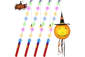 TTCOTOKE Laternenstab Elektrisch mit LED, 4PCS Multicolor Laternenstock für St Martin 50CM Upgrade LED Elektronischer Laternenstab für Kindergarten, St Martin, Halloween, Martinsumzüge, Laternenumzüge