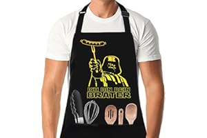 XCSJKJ Star Wars Schürze ICH BIN DEIN BRATER, 95cm Große Männer Grill Schürze, Lustige Neuheit Kochen Grillen BBQ Schürzen, Starwars Geschenk