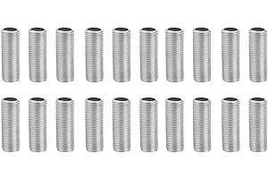 PROMETEO ELECTRONICS Kit 20 barre filettate M10 in acciaio zincato per lampade e lumi (Lunghezza 30mm)
