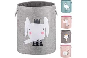 AXHOP cesto ropa sucia con tapa, 55cm cesto juguetes, cesta de juguetes para niños, ropa y decoración de habitaciones. la mejor canasta de regalo para niños, gatos, perros.