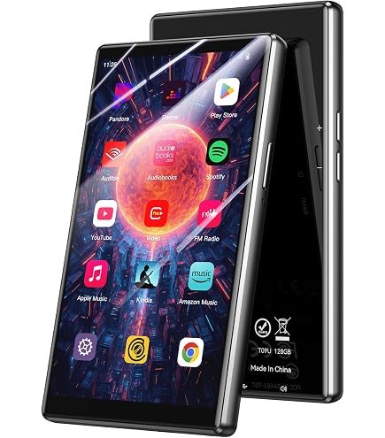Blueshaweu MP3 Player Tasche Kompatibel für 5,0 Zoll MECHEN H11/H11 Pro MP3 Player - Schutzhülle mit Platz für Ohrhörer, USB-Kabel & Speicherkarte – Kompatibel mit MECHEN H11/H11 Pro (schwarz