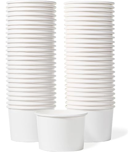 100 Schwarze Papp-Eisbecher – Je 325 Ml, Auslaufsicher, Für Heiße & Kalte Speisen