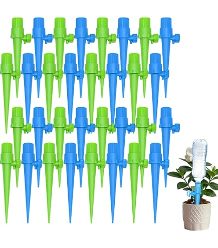30Pièces Irrigation Goutte à Goutte Kit,Arrosage Plantes Automatique Avec Vannes Irrigation Goutte Cone Pour Arrosage Bouteille Dans Jardin Balcon Vacances Interieur Et Exterieur U188