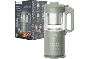 Nuvita Magic Pappa Robot Cuiseur Multifonction 7-en-1 – Cuit à la Vapeur, Mixe, Hache, Prépare Purées, Soupes, Smoothies et Aliments Homogénéisés avec Fonction Auto-Nettoyante, Nuvita Chef App