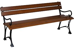 K KOMA KOMA D&S Vertriebs Banc de jardin en bois avec accoudoirs Chêne foncé 160 cm