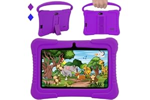 Veidoo Android Kids Tablet, 7 inch IPS Screen, 2GB RAM 32GB ROM, Safety Eye Protection, Education, Tablet for Toddle with WiFi, Games, Parental Control APP (Purple)