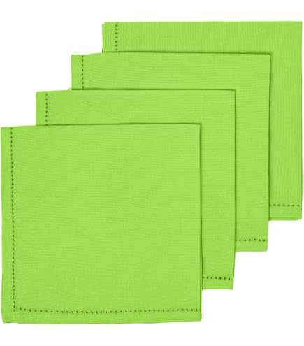 HOMESCAPES Lot De 4 Serviettes De Table 100% Coton Jaune Moutarde - Linge De Table Uni Élégant - Serviettes Douces Et Résistantes - Déco Cuisine & Salle à Manger