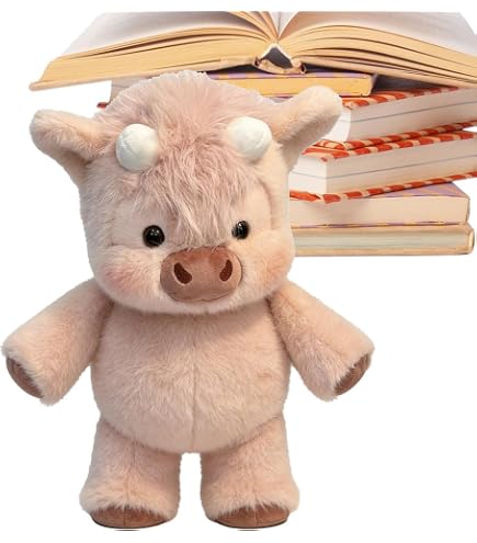 Générique Running Cow, 45 cm Soft Plush Boar, Soft and Cute Plush Cow, Collectable, Plush Animal for Men, Women, Children and Teens
