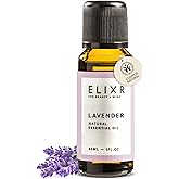 ELIXR - BIO Lavendelöl - 100% naturreines ätherisches Öl - Duftöl, Aromatherapie & für Diffusor - Lavendel Blüten für Haut & 