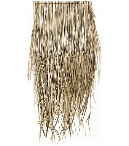 Toit En Chaume Artificiel - Rouleau 1m X 10m, Jaune, étanche Et Ignifuge - Décoration Tiki, Cabane, Fête Hawaïenne, Patio