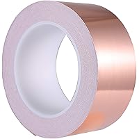 Zalava 50mm X 25M Kupferband Kupferfolienband EMI Kapton Tape Abschirmband Kupferfolie Kupferband Selbstklebend…