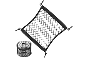 THKO Gepäcknetz für E-Scooter & E-Bikes - Elastisches Aufbewahrungsnetz mit Gummizug, 25x30 cm, für Helm & Zubehör, Netzbeutel für Elektroroller & Fahrräder, Praktische Helmhalterung