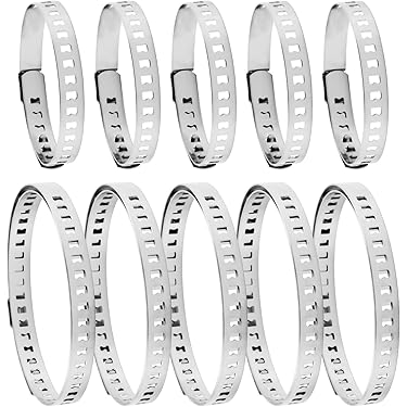 Set Di 10 Ganci E Morsetti In Metallo Da 8mm - Per Lampade E Progetti Fai Da Te