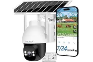 GENBOLT 2K Bezprzewodowa Solarna Kamera Monitoringu 4G LTE AOV na Zewnątrz bez WiFi, Nagrywanie 24/7, Przysłona F1.0, Wykrywanie AI Człowiek/Pojazd 90 Stóp