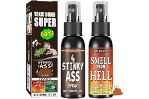 Beauthink 2Pcs Tricky Liquid Fart Spray, Extra Strong Stinky Prank Kit for Adults, Super Smelly Fake Fart for Pranks, Gags with Friends & Family, Funniest Stink Prank