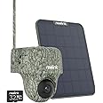 Reolink 4K/8MP 4G LTE Solar Security Camera Outdoor Wireless, 360° PTZ Wildlife Camera with Night Vision(No Glow), Animal Recognition, No WiFi Security Camera+SIM Card Slot, Go Ranger PT+Solar Panel