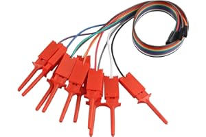 HALJIA 10 szt. Dupont gwint USB analizator logiczny hak testowy klips chwytak przewody rozruchowe i styki interfejsu idealny do eksperymentów elektronicznych
