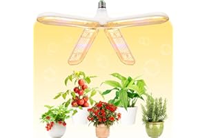 FLOWLAMP Lumière végétale LED pour plantes d'intérieur, lumière de croissance végétale 200W, spectre complet 552 LED, E27/E26 Plant cultivez une lampe ampoule pour serre végétale et Plantes Intérieur légumes