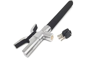 KRASER WA839B Antifurto Auto Blocca Sterzo Alta Sicurezza Livello 9/10, 3 Chiavi Curve Antiscasso, Resistente Acciaio Inossidabile, Martello Emergenza, Blocca Volante Efficace, Bloccasterzo Universale