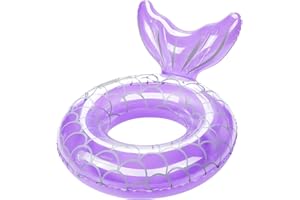 HeySplash Anello di Nuoto, Galleggiante Anello da Nuoto In PVC con Valvola Gonfiabile, di Cartoni Animati Galleggiante