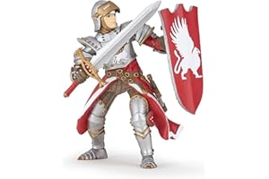 Papo -Dipinta a mano- figurina-Medioevo Mitico-Cavaliere grifone-39956-Collezione -Adatto a bambini e bambine - A partire dai 3 anni di età